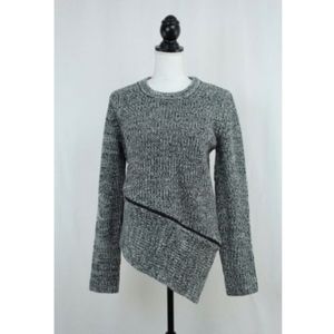 John and Jenn Anthropologie Gray Asymmetrical Sweater